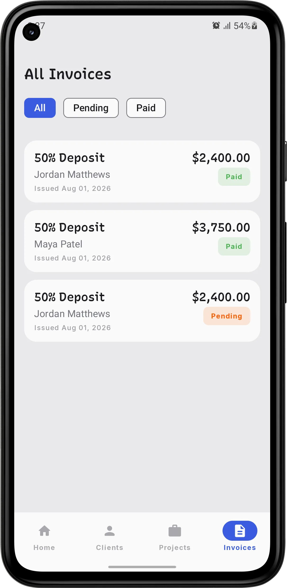 Invoice Tracking