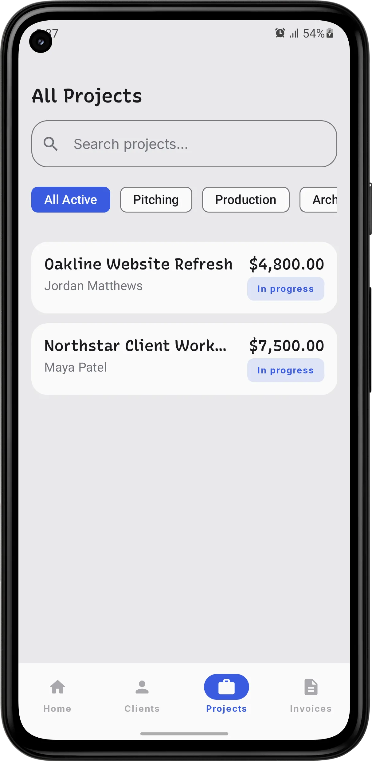 Project Tracking